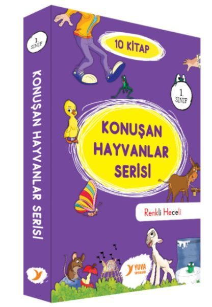 Konuşan Hayvanlar Serisi 1. Sınıf Renkli Heceli 10 Kitap  (4022)