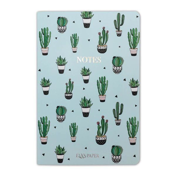 Kaktüs Mavi Notebook - Defter  (4022)