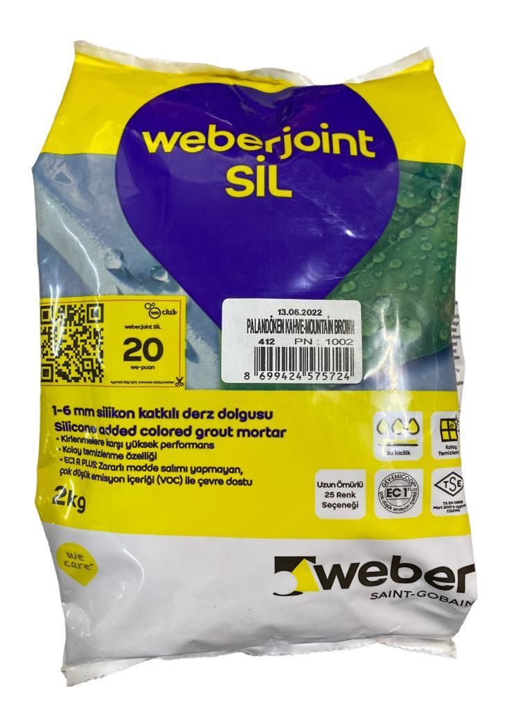 CLZ202 Weber Joint Sil 412 Palandöken Kahve Derz Dolgu 2 Kg