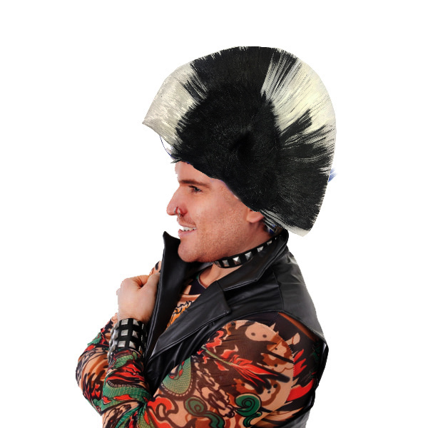 Mohican Mohawk Punk Peruk - 70 li 80 li Yıllar Peruk Model 5 (CLZ)