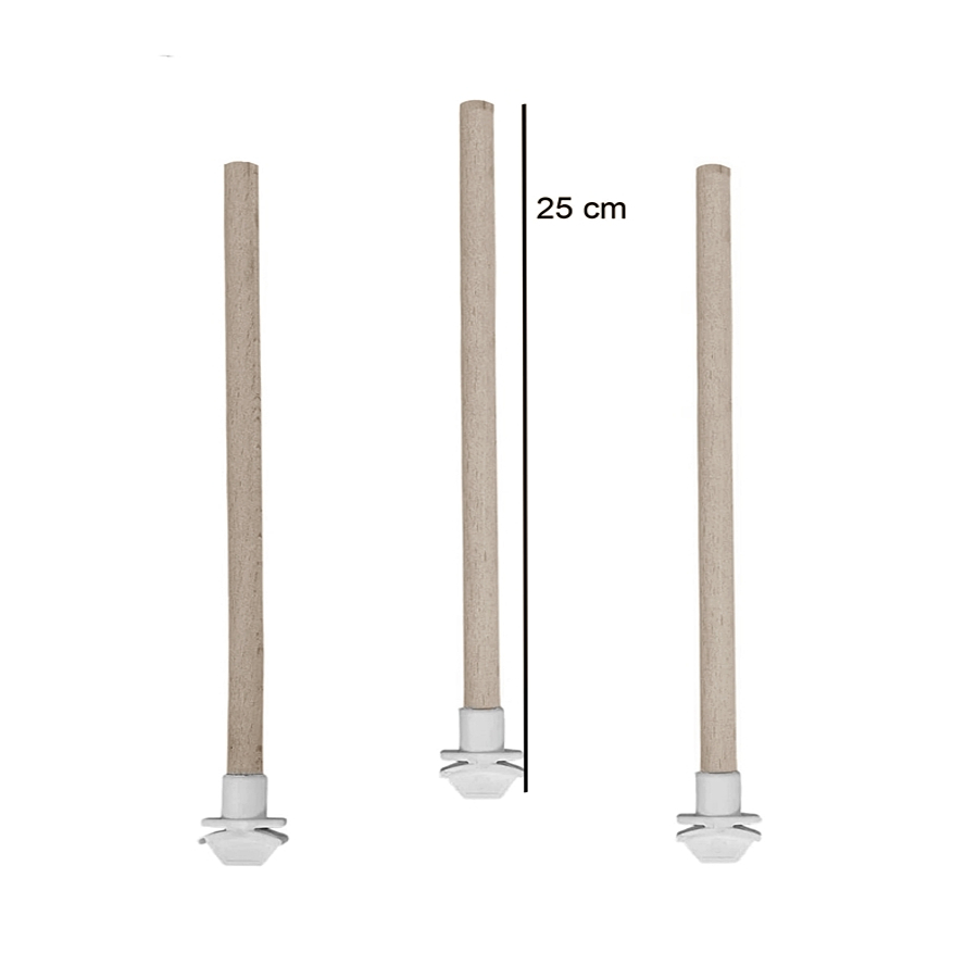 CLZ205  Doğal Ahşap Kuş Tüneği 1.2 cm-25 cm Standart  ( 2 Adet )