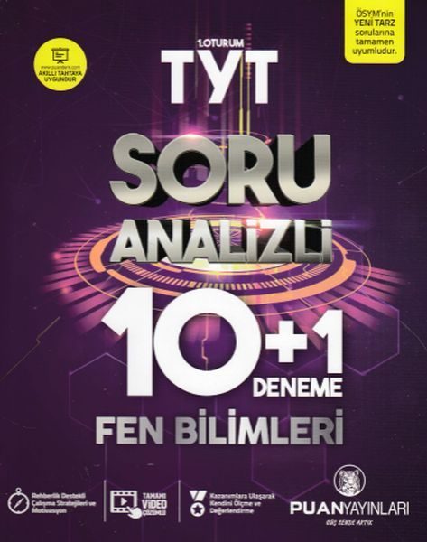 Puan TYT 1. Oturum Fen Bilimleri Soru Analizli 10 + 1 (Yeni)  (4022)