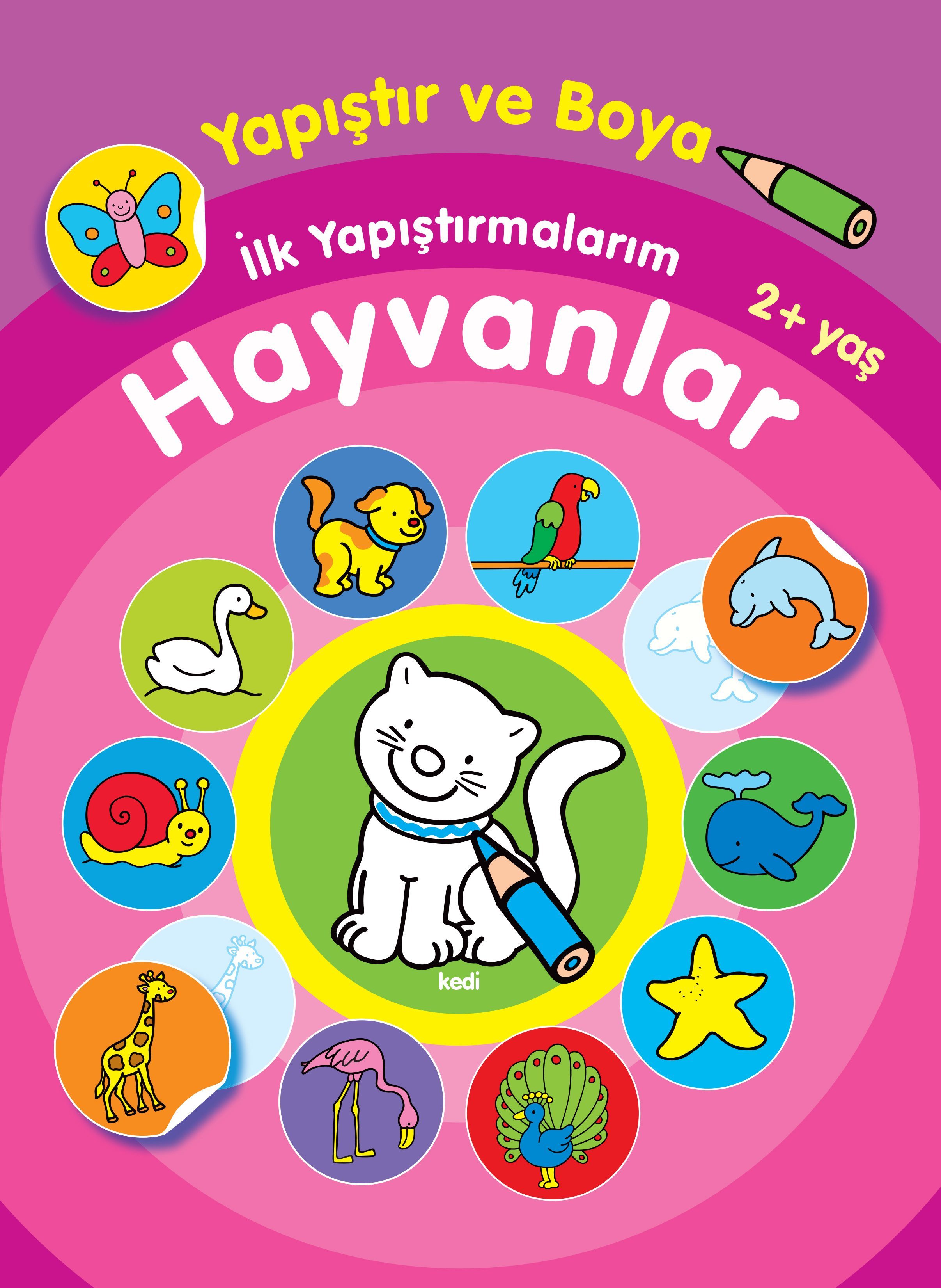 Yapıştır ve Boya İlk Yapıştırmalarım - Hayvanlar  (4022)