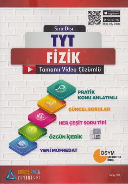 Sıradışı Analiz TYT Fizik Tamamı Çözümlü Konu Özetli Soru Bankası (Yeni)  (4022)