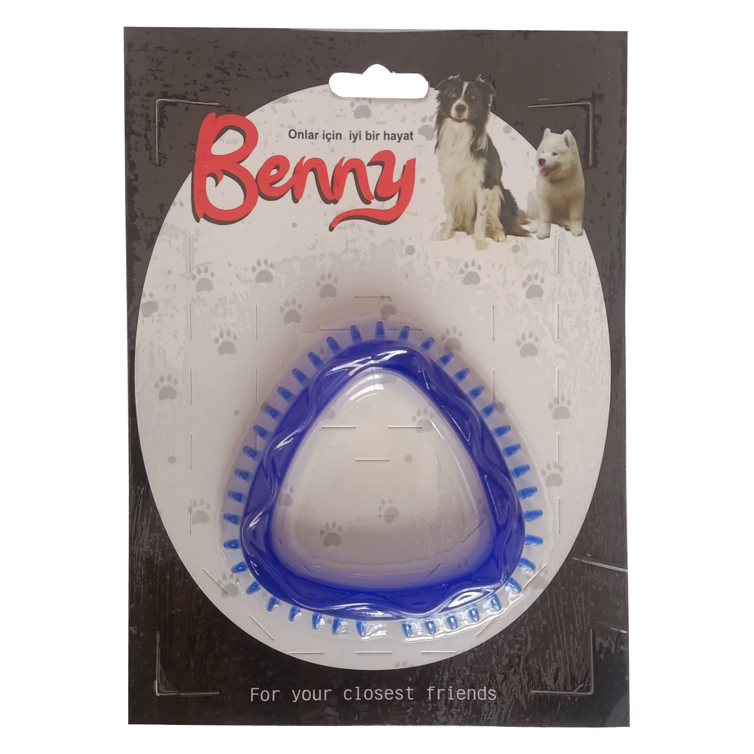 CLZ205 Benny Köpek Oyuncağı Üçgen 8 x 8.5 cm Mavi