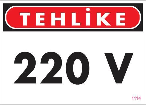 CLZ202 220 V Teklike Uyarı Levhası 25x35 KOD:1114