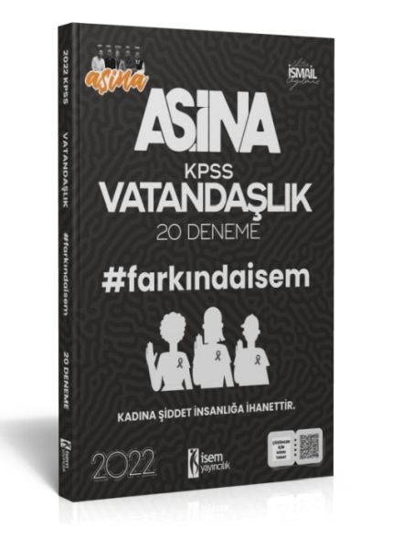 İsem Yayıncılık 2022 Aşina Farkındaİsem KPSS Vatandaşlık 20 Deneme  (4022)