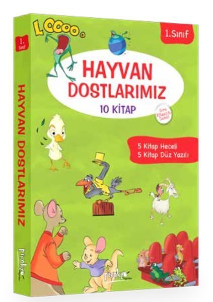 1. Sınıf Hayvan Dostlarımız Serisi - 10 Kitaplık Set  (4022)