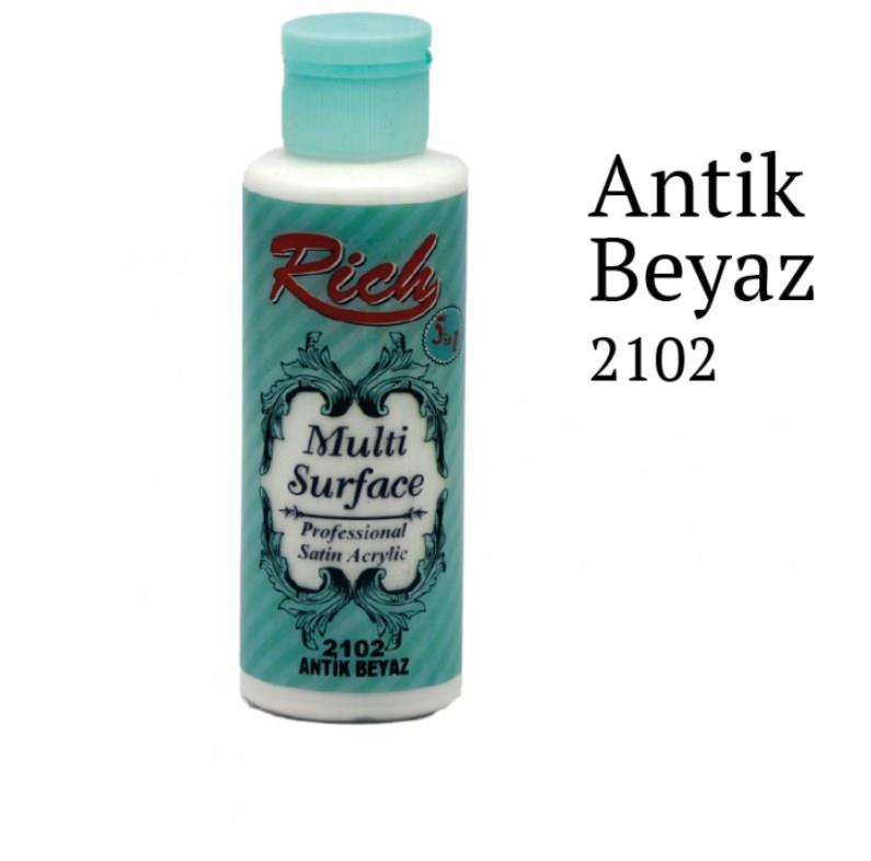 CLZ202 Rich Multi Surface 2102 Antik Beyaz Akrilik Boya 500 cc