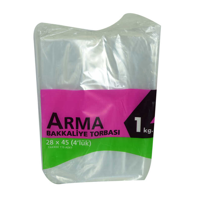 CLZ214 Naylon Torba Arma Şeffaf Bakkaliye Kuruyemiş Şeker Torbası 28x45 (4 lük ) Takribi 115 Adet 1000 Gr