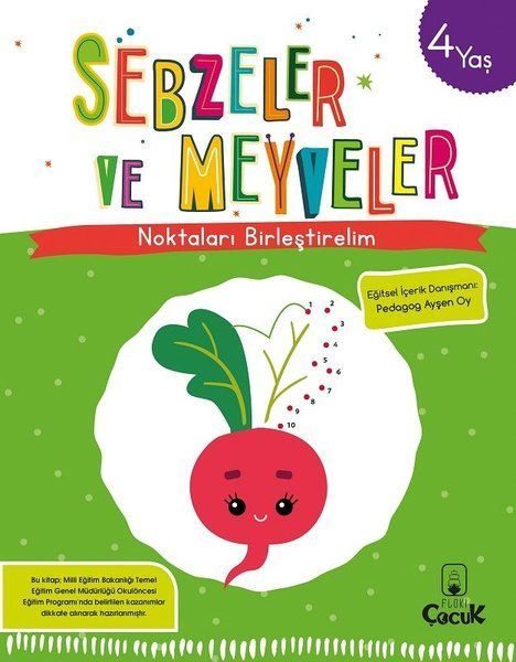 Noktaları Birleştirelim - Sebzeler ve Meyveler 4 Yaş  (4022)