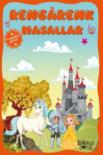 Çocuklar için Hayal ve Odak Geliştirici Rengarenk Masallar Turuncu Kitap  (4022)