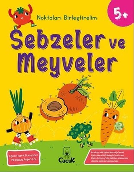 Noktaları Birleştirelim - Sebzeler ve Meyveler +5 Yaş  (4022)