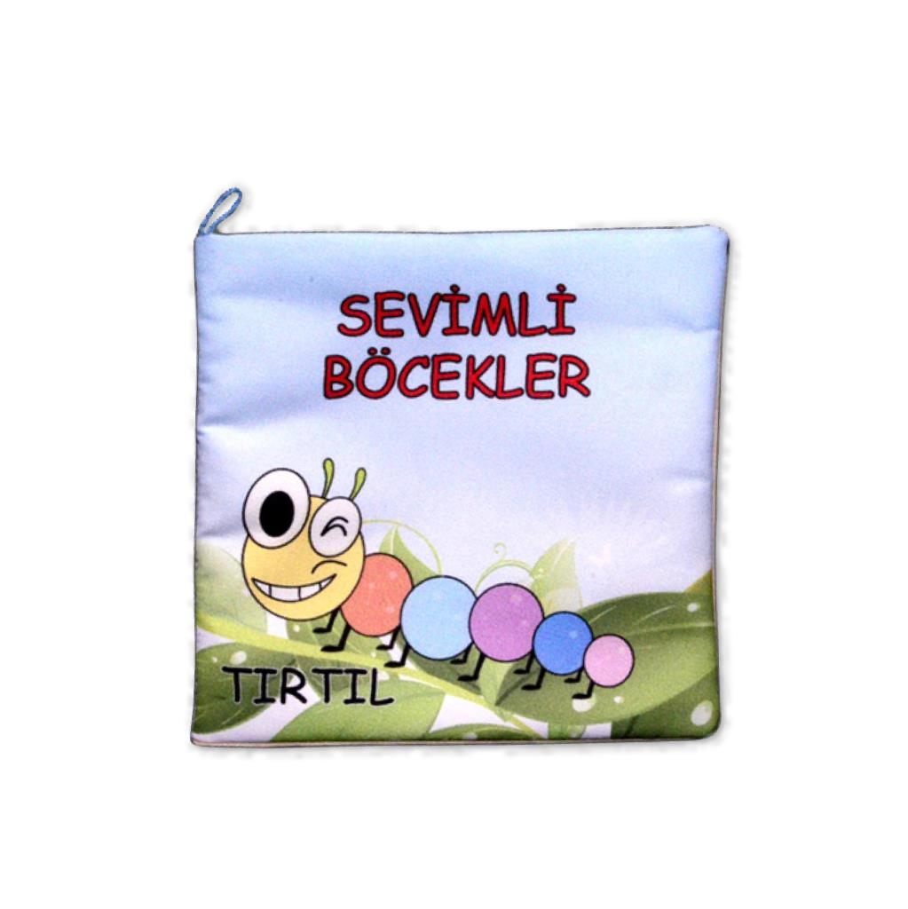 CLZ247  Sevimli Böcekler Kumaş Sessiz Kitap