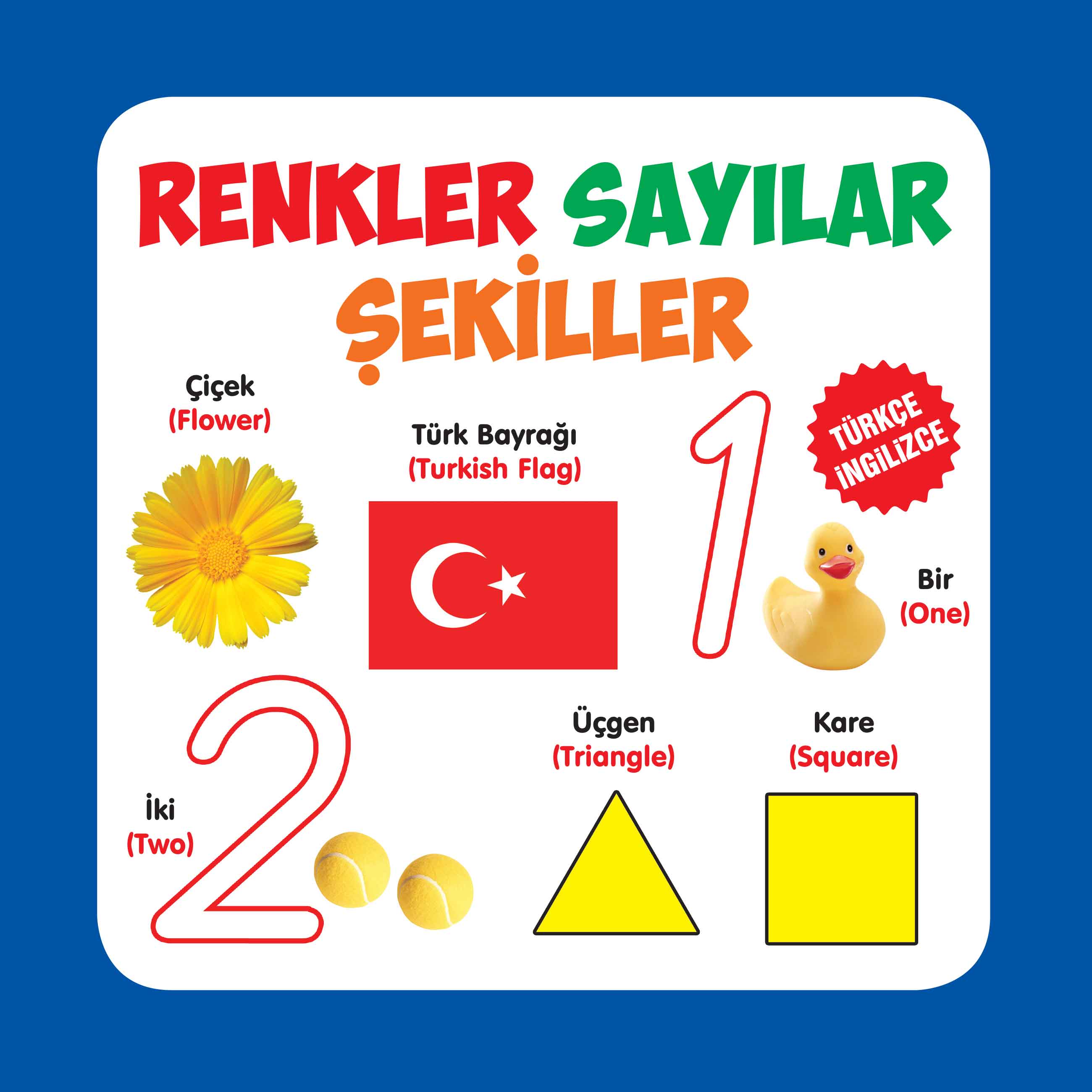 Renkler - Sayılar - Şekiller Türkçe-İngilizce  (4022)