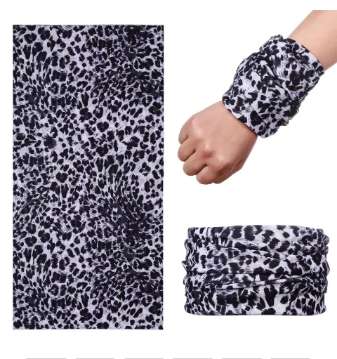 Açık Renk Leopar Baf Bandana Maske (CLZ)