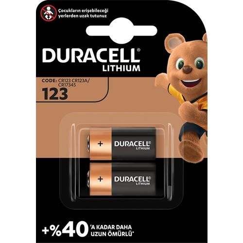 CLZ202 Duracell 123A 3 Volt Lityum Pil 2 Adet