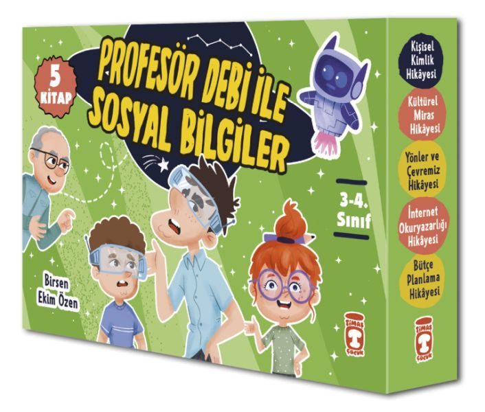 Profesör Debi İle Sosyal Bilgiler Seti (5 Kitap)  (4022)