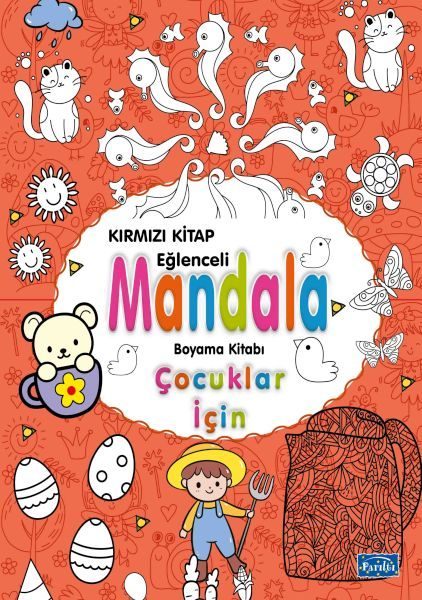 Çocuklar İçin Mandala Kırmızı  (4022)