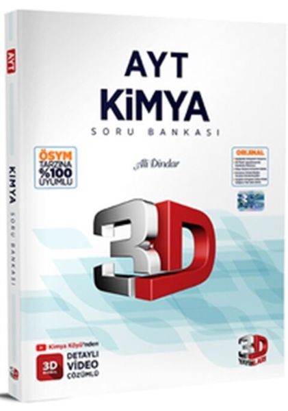 3D Yayınları  AYT Kimya Tamamı Video Çözümlü Soru Bankası  (4022)