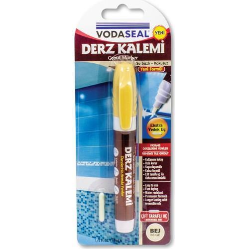 CLZ202 Vodaseal Çift Uçlu Su Bazlı Kokusuz Kalıcı Derz Kalemi Bej