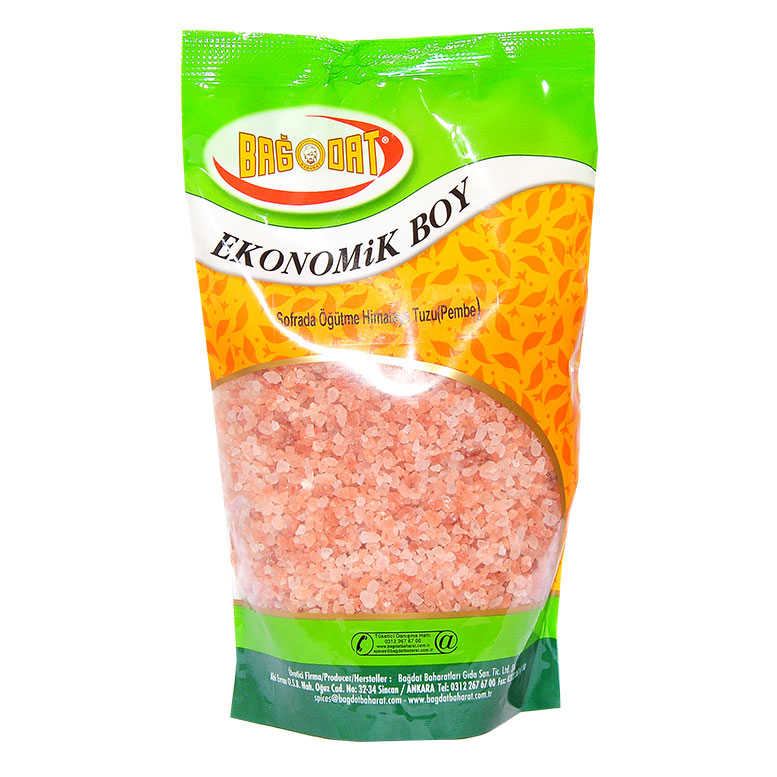 CLZ214 Yemeklik Himalaya Kaya Tuzu Sofrada Öğütme Kristal Çakıl Pembe 1000 Gr Paket