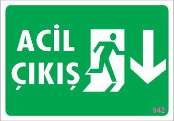 CLZ202 Acil Çıkış Uyarı Levhası 17,5x25 KOD:942