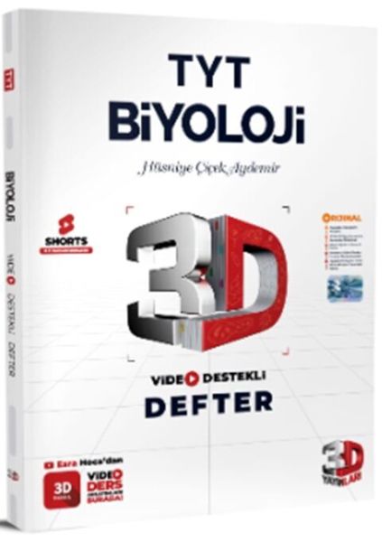 3D Yayınları TYT Biyoloji Video Destekli Defter  (4022)