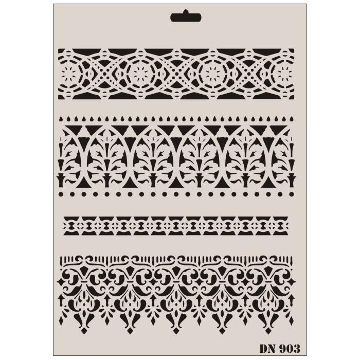 CLZ202 Rich Dantel Seri DN-903 Stencil 35x25 cm