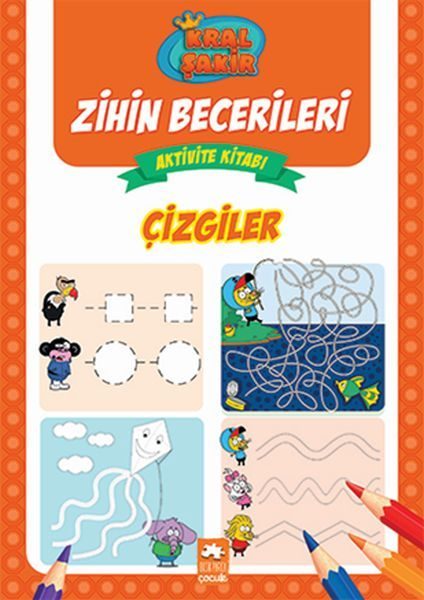 Çizgiler - Kral Şakir Zihin Becerileri Aktivite Kitabı  (4022)