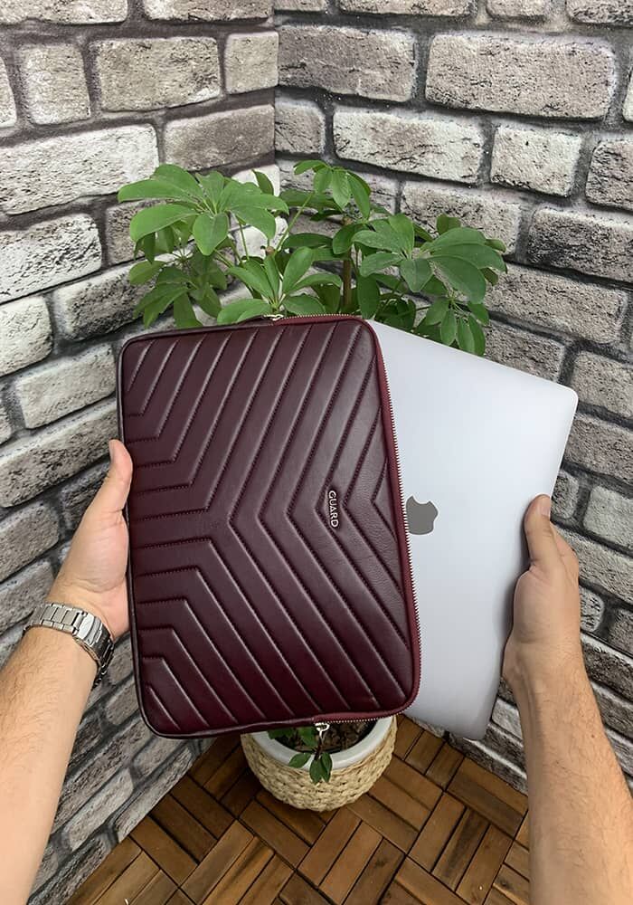 CLZ359  Bordo Üçgen Desen  Clutch Çanta