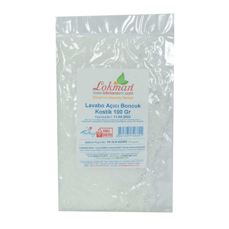 CLZ214 Lavabo Açıcı Boncuk Kostik 100 Gr Paket