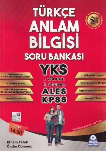 Örnek Akademi Türkçe Anlam Bilgisi Soru Bankası (Yeni)  (4022)