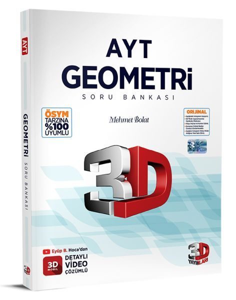 3D Yayınları  AYT Geometri Tamamı Video Çözümlü Soru Bankası  (4022)