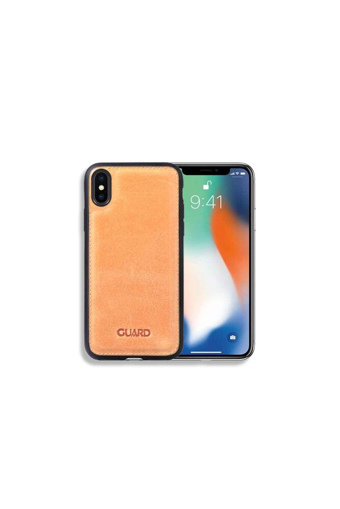 CLZ359  Antik Deri Sarı iPhone X / XS Kılıfı