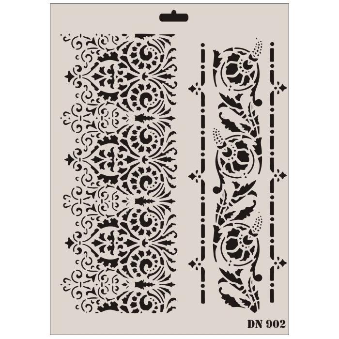 CLZ202 Rich Dantel Seri DN-902 Stencil 35x25 cm