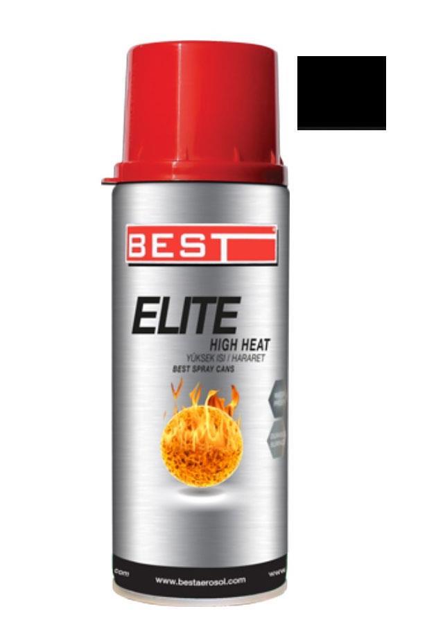 CLZ202 Best Elite Siyah 600 C Isıya Dayanıklı Sprey Boya 400 ml