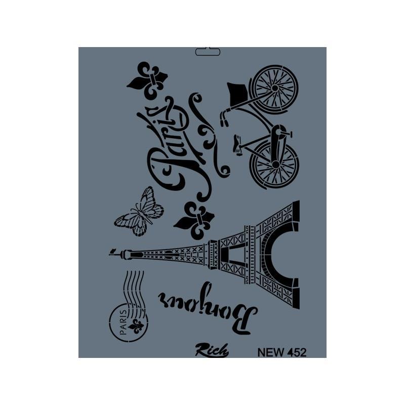 CLZ202 Rich New Seri N-452 Stencil 35x25 cm