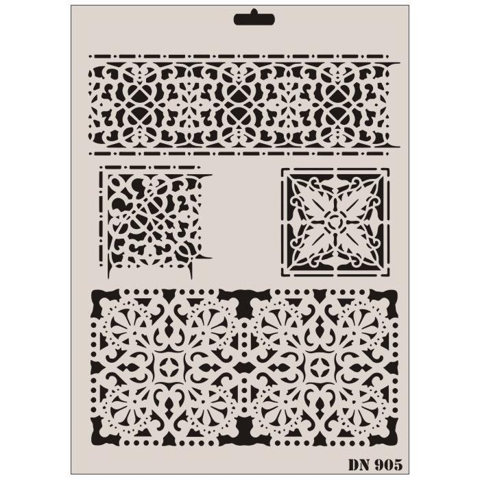 CLZ202 Rich Dantel Seri DN-905 Stencil 35x25 cm