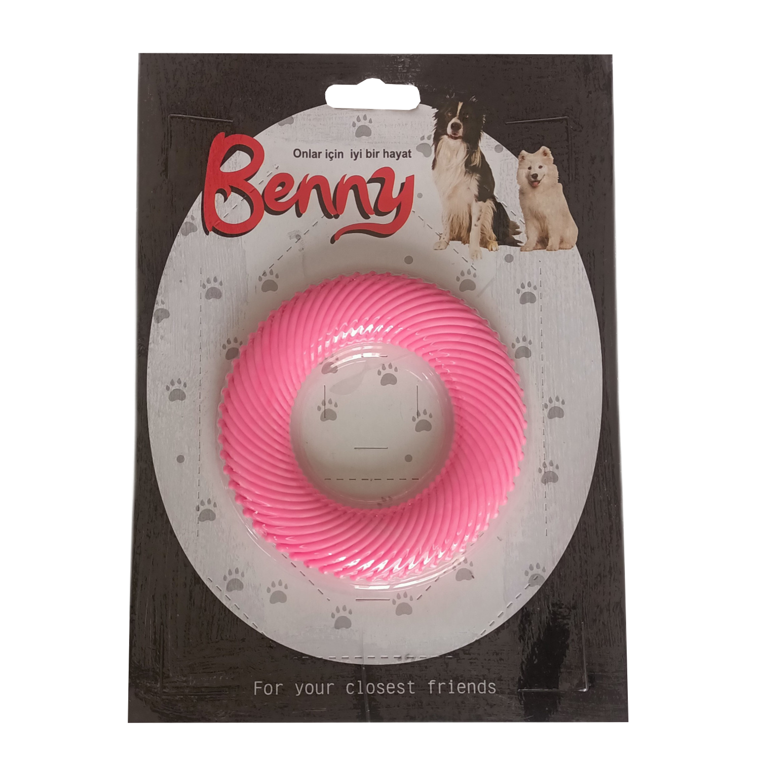 CLZ205 Benny Köpek Oyuncağı Yuvarlak 9,5 cm Pembe