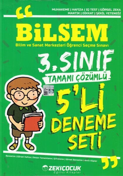 Çözüm Akademi 3. Sınıf Bilsem 5'li Deneme Seti (Yeni)  (4022)