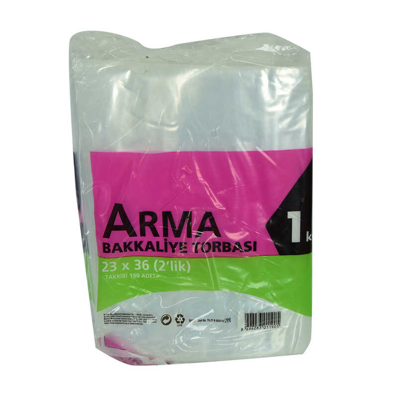 CLZ214 Naylon Torba Arma Şeffaf Bakkaliye Kuruyemiş Şeker Torbası 23x36 (2 lik ) Takribi 190 Adet 1000 Gr