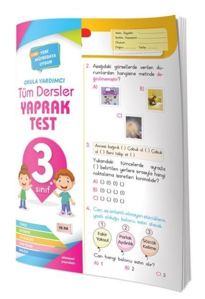 3. Sınıf Tüm Dersler Yaprak Test  (4022)