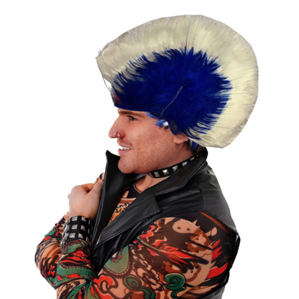 Mohican Mohawk Punk Peruk - 70 li 80 li Yıllar Peruk Model 9 (CLZ)