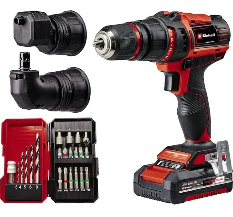 CLZ202 Einhell TE-CD 18/45 3X Lİ-i +22 (1x2,0 Ah) Akülü Vidalama Set