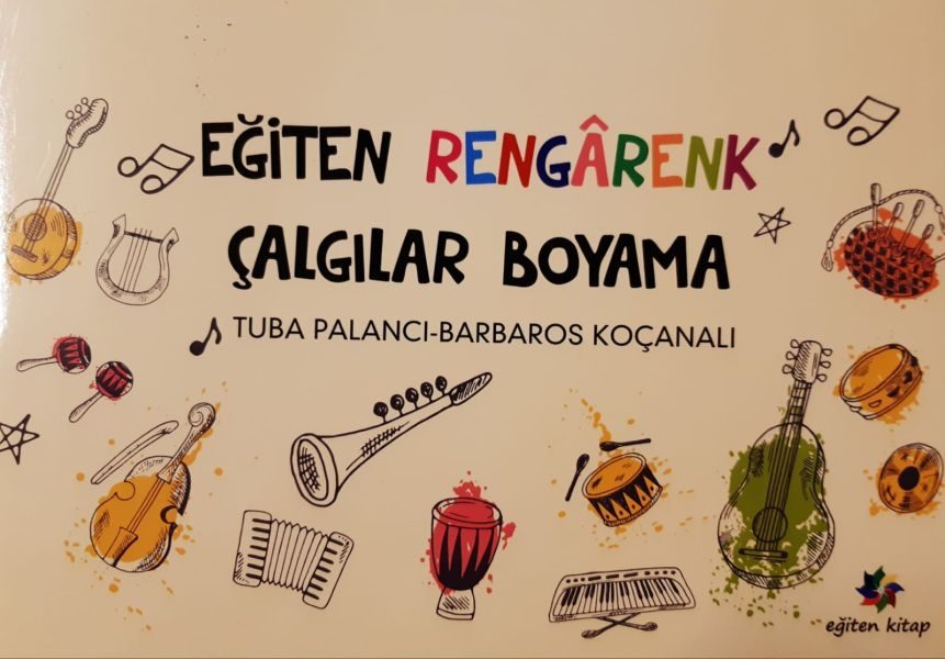 Eğiten Rengarenk Çalgılar Boyama  (4022)