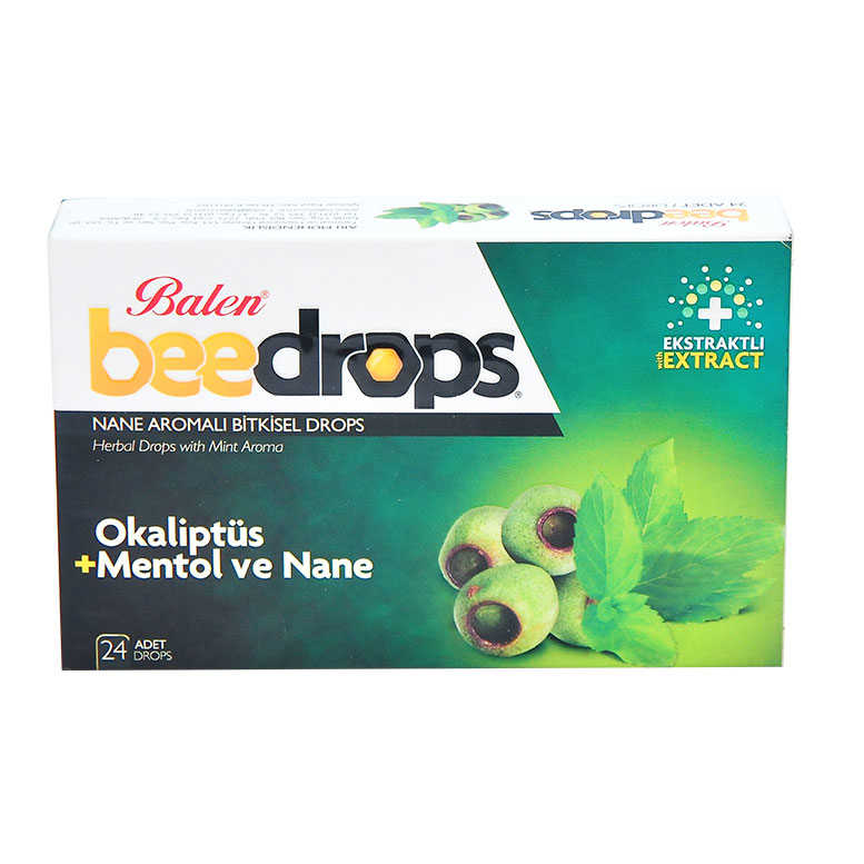 CLZ214 Nane Aromalı Bitkisel Drops 24Adet