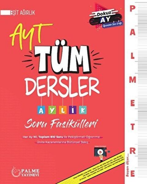 Palmetre AYT Eşit Ağırlık Tüm Dersler Aylık Çalışma Fasikülleri  (4022)