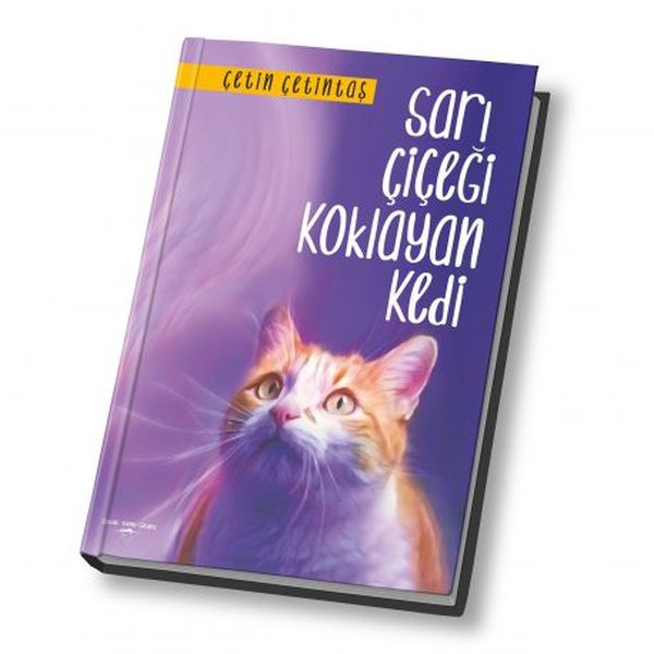 Sarı Çiçeği Koklayan Kedi  (4022)