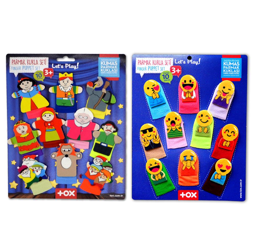 CLZ247 2 Set - 20 Parça  Emojiler ve Masal Kahramanları Parmak Kukla